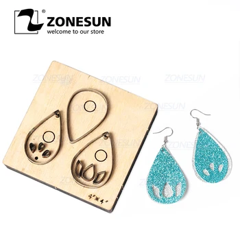 

ZONESUN T11 Custom Cut Out Leather Earring Cutting Die Steel Rule Die Leather Tools For Die Cutting Machine Press