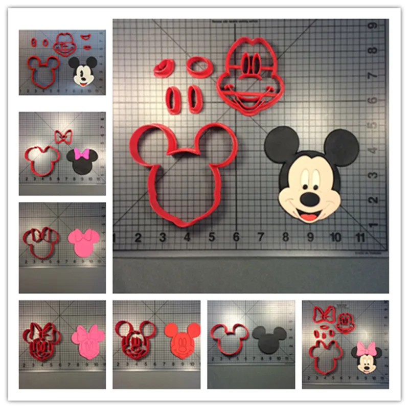 Personaje de dibujos animados Micky y Minnie Mouse Wink cortador de galletas y fondant Cupcake superior para de pasteles herramientas Accesorios AliExpress y jardín