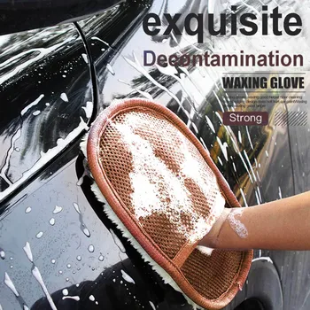 

Car Styling 16*23cm Automotive Car Cleaning Car Brush Cleaner Wool Soft Car Washing Gloves Cleaning Brush Motorcycle Washer Care