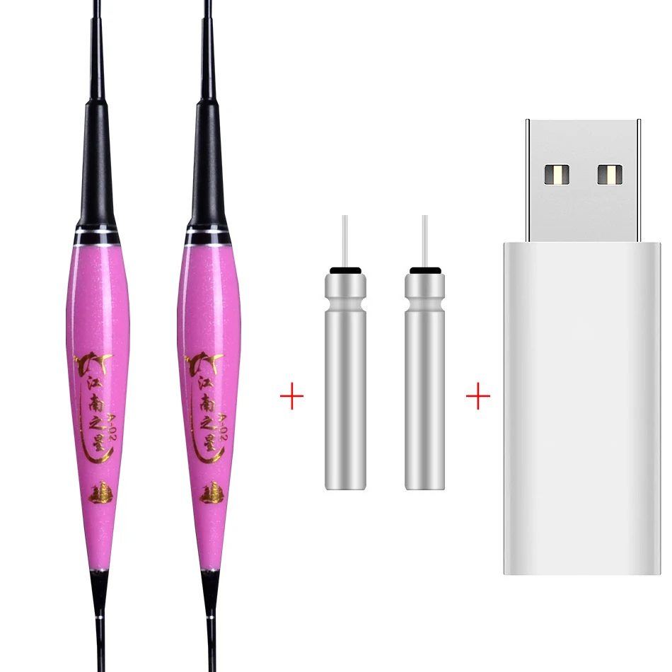 2 шт. светодиодный поплавок для рыбалки CR425 Аккумуляторный набор USB электронный