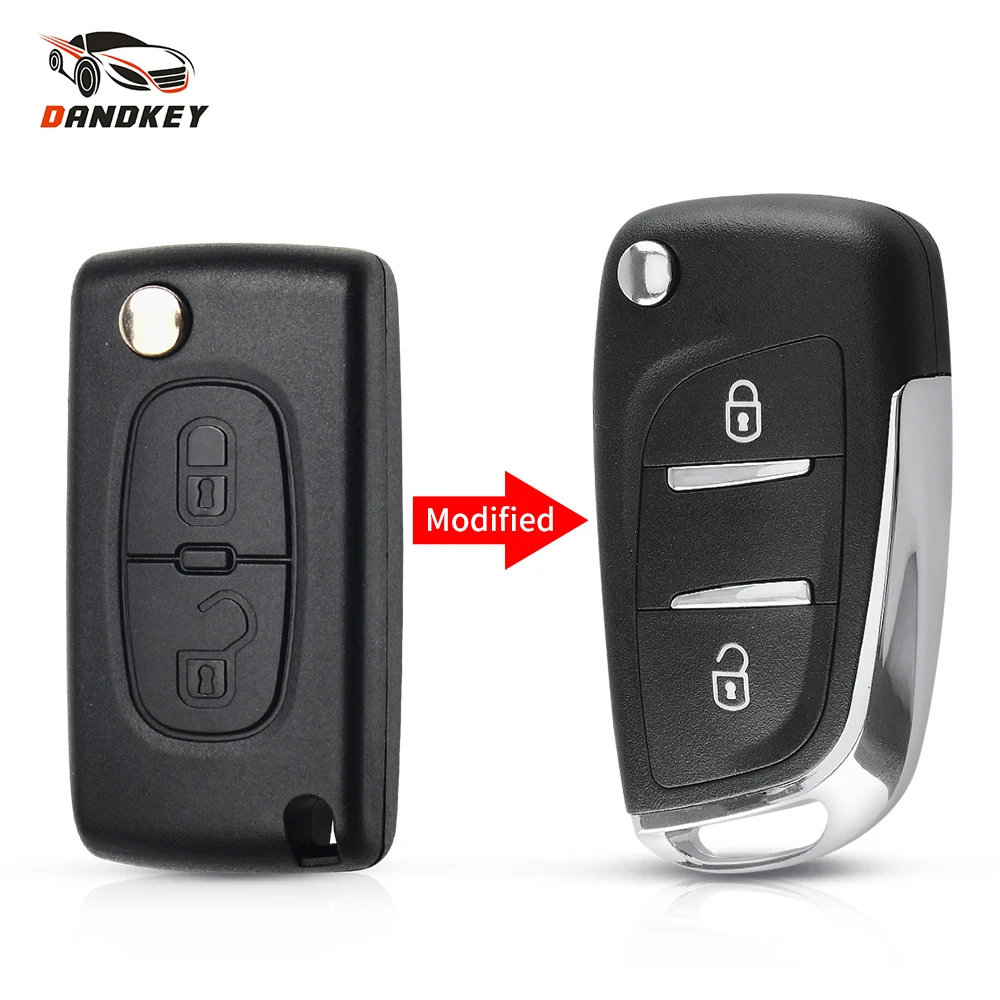 Dandkey для Peugeot 308 207 307 3008 5008 Citroen C2 C3 C4 C5 C6 C8 Автомобильный ключ дистанционный