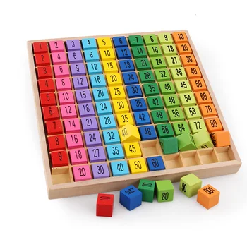 

Math Toys 99 Edit Table 10 * 10 Figure Toy Blocks Education Wood Book Montessori Children's Toys Baby Early Learning