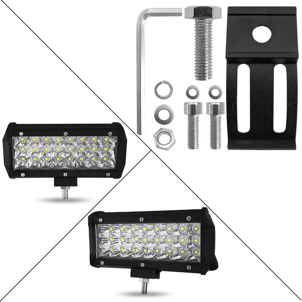 24 светодиодный светильник, бисер, супер яркий ходовой огонь 7 дюймов 72 Вт комбо светодиодный светильник бар автомобиля Бар OffRoad 4x4 Спот 12/24V 4WD Barra светодиодный S головной светильник