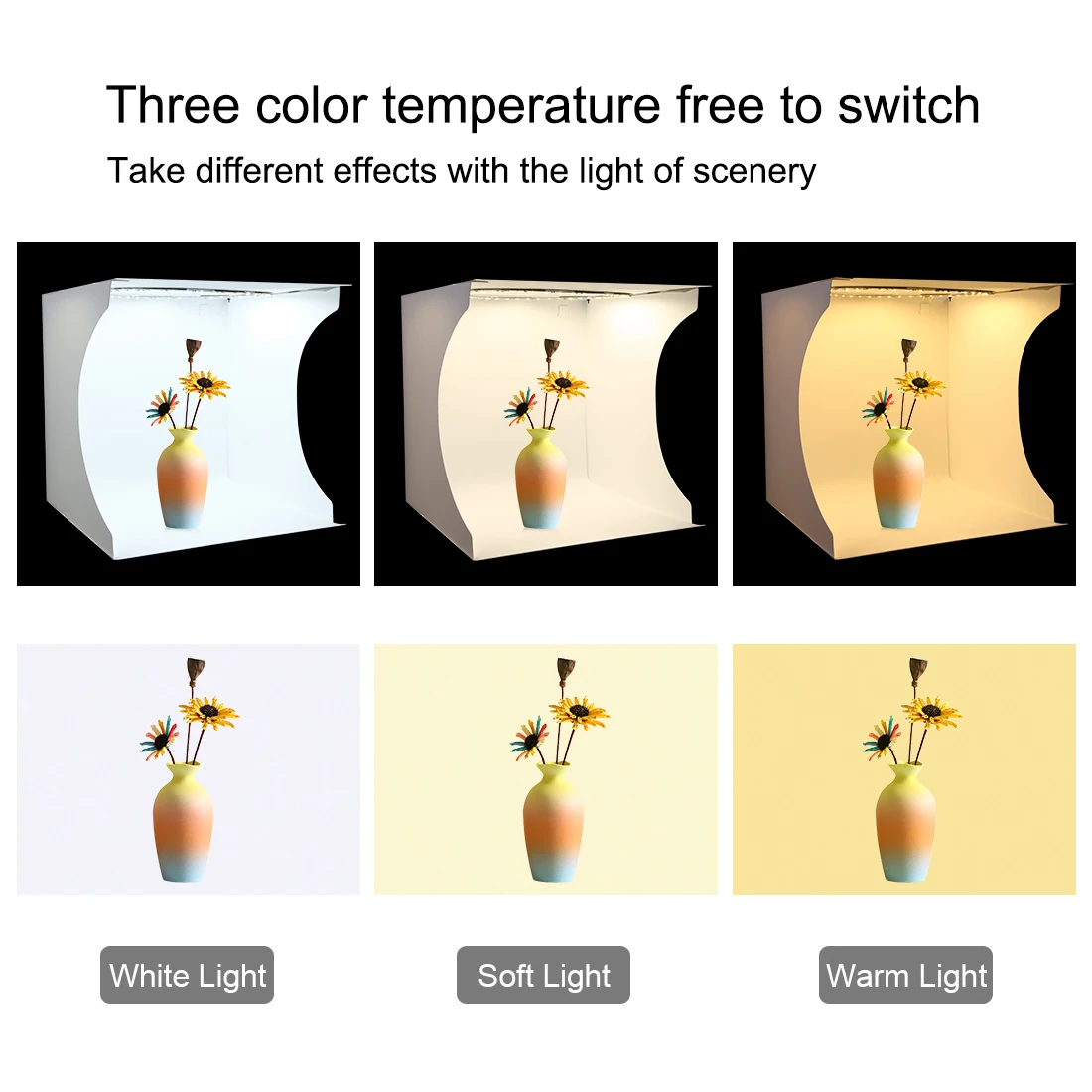 PULUZ Mini Light Box Softbox Set Photo Studio Dimmable Lightbox Tent Box Kits Camera Photography Accessories Toy Photo Shooting