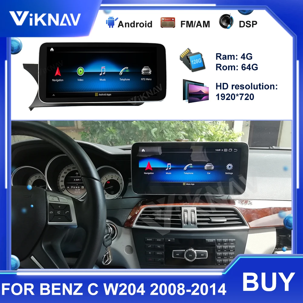 

Автомагнитола для benz C W204 10,25-2008, 2014 дюйма, Android, с экраном, GPS-навигацией, DVD, мультимедийным плеером, головное устройство