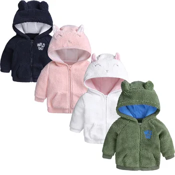 

2020 new autumn and winter thickening baby lambskin boy and girl coat warm cute bear coat children coat 3-18 Months
