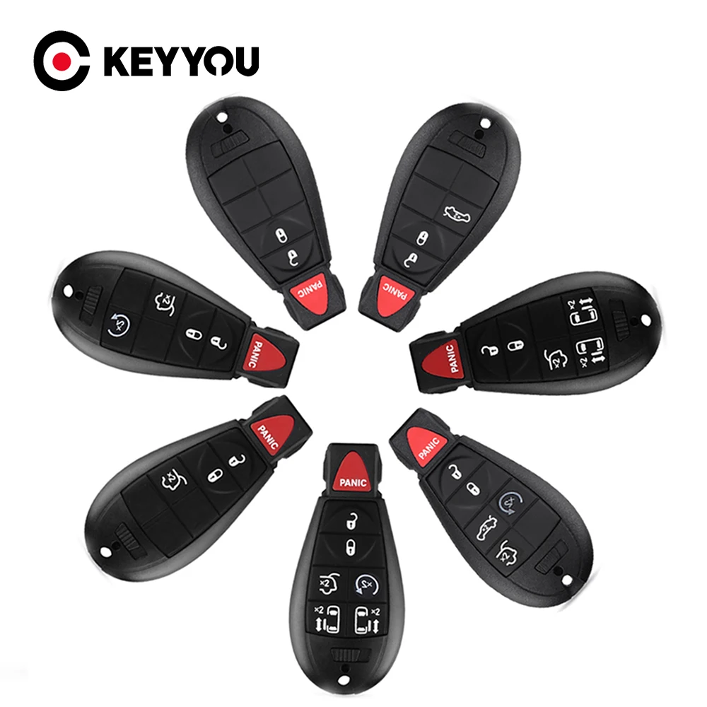 KEYYOU Caso Chiave di Ricambio Per Jeep Grand Cherokee Chrysler 300 Town & Country Dodge Challenger Charger Viaggio Fob - H9f235deaf9854e6ea34073c7053eee5be