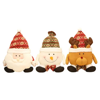 

CREATIVE SANTA CLAUS SNOWMAN ELK Q VERSION PILLOW BACK CUSHION LIVING ROOM CHRISTMAS ART DECORATION X3365