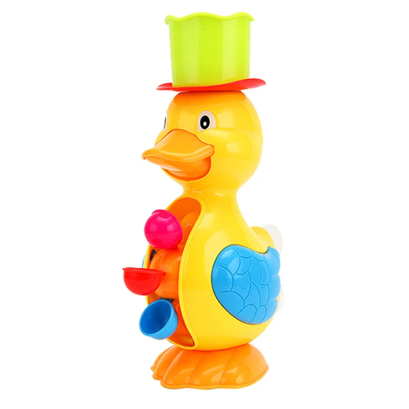 Детская ванна игрушечное животное утка Дельфин водное колесо Распыление воды Душ бассейн Детские водяные игрушки Забавная детская ванная игрушка для купания - Цвет: Yellow Duck