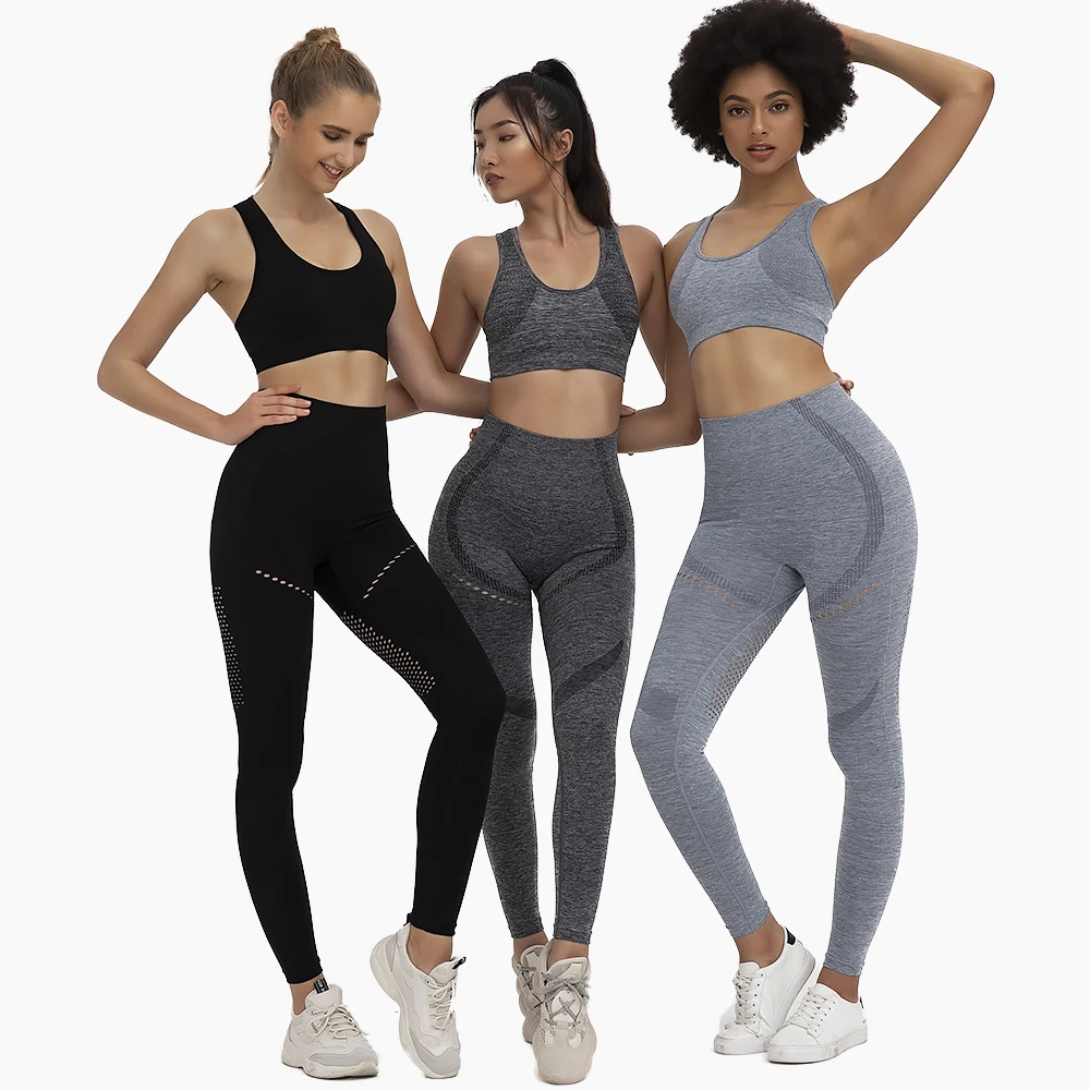 Seamless Gym Set Women Sportswear Dry 