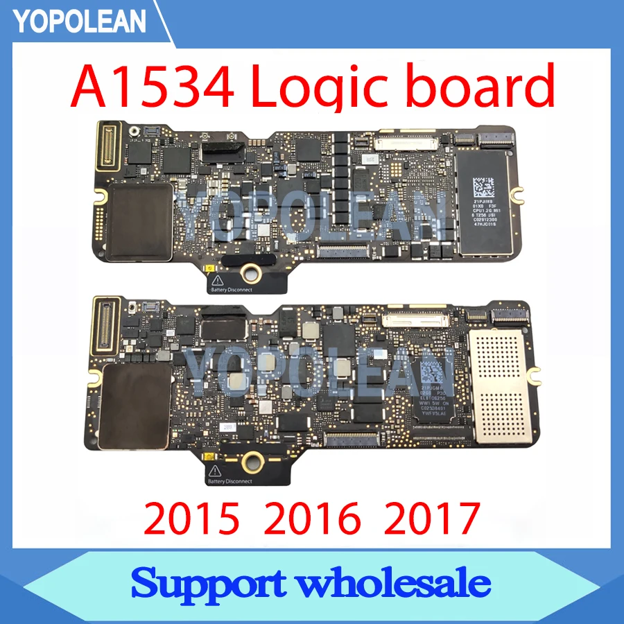 A1534 логическая плата 1 ГГц 2 3 256 512 ГБ 820-00045-A 820-00244-A для Macbook Retina 12 &quotA1534 материнская
