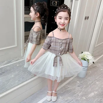 

2020 Summer Girls Dress Evening Dress Fashion Tulle Flower Princess Dress for Girls 4 6 8 10 11 12 Years Summer Girls Clothes
