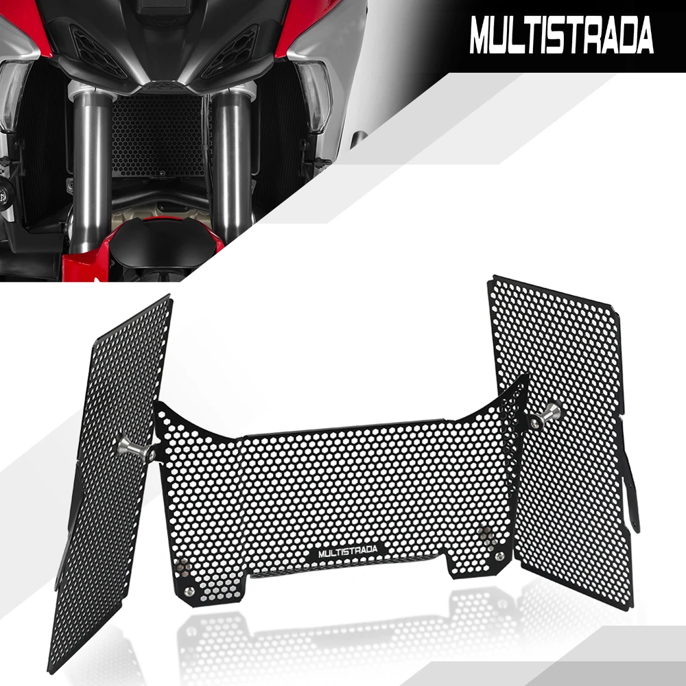FOR Multistrada V4 S V4S Sport 2021 2022 Motorcycle aluminium Radiator Guard Protector Grille Cover Radiator Oil Cooler Guard