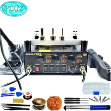 Gordak 863 3 в 1 цифровая Тепловая пушка горячего воздуха паяльная станция BGA Электрический паяльник ИК Инфракрасная станция предварительного нагрева