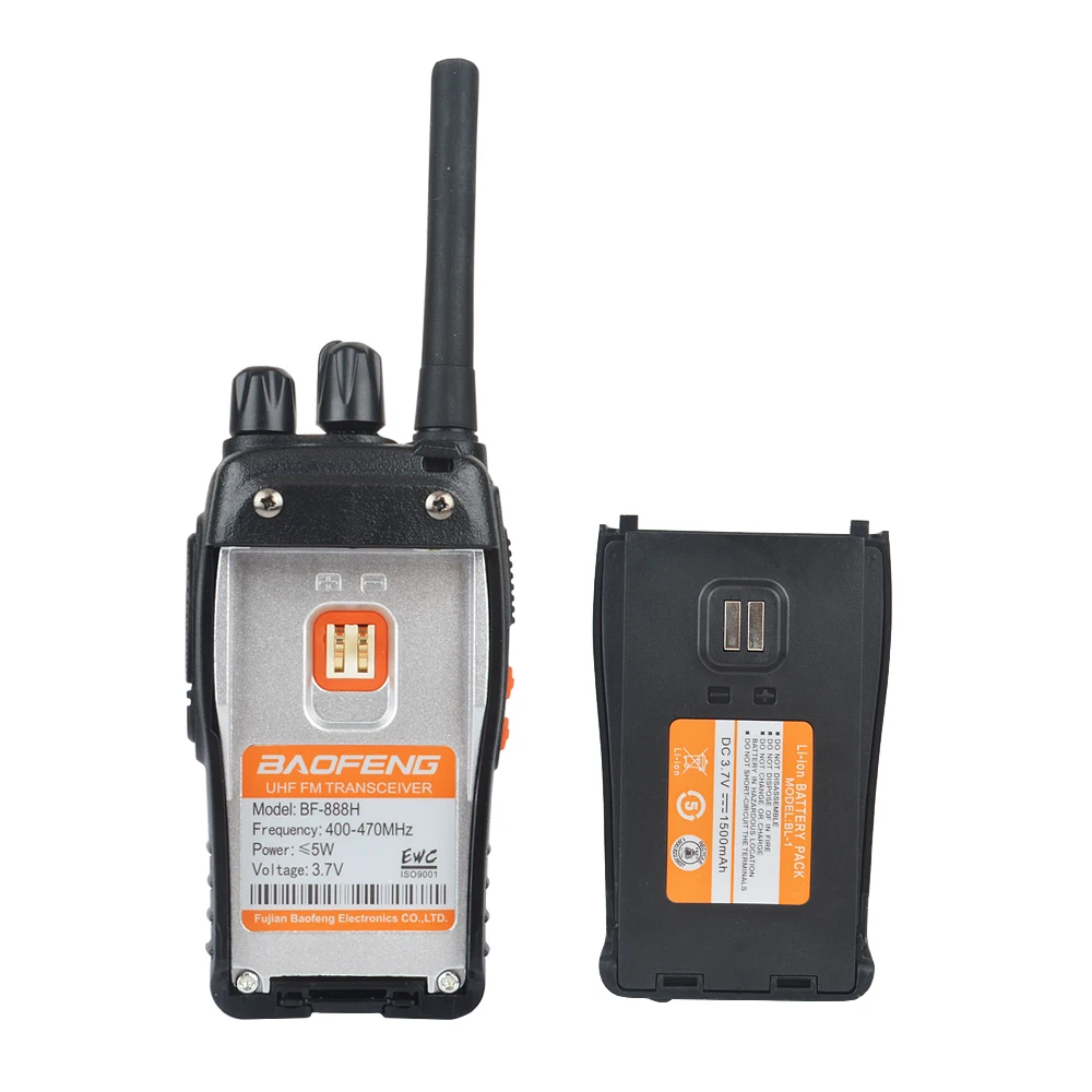 2pcs/pair USB Charger Walkie Talkie Baofeng BF-888H UHF 400-470MHz 16CH VOX Portable TWO WAY RADIO bf-888h