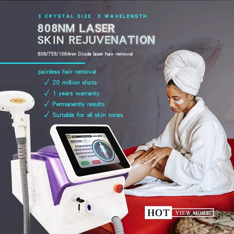 

2023 Hot Selling 808 Diode Laser Hair Removal 3 Wavelength 755nm 808nm 1064nm Diode Permanent Laser Hair Remo