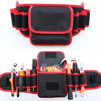 

Multi-functional Electrician Tools Bag Waist Pouch Belt Storage Holder Organizer Multi Pocket Slot Storage Holder