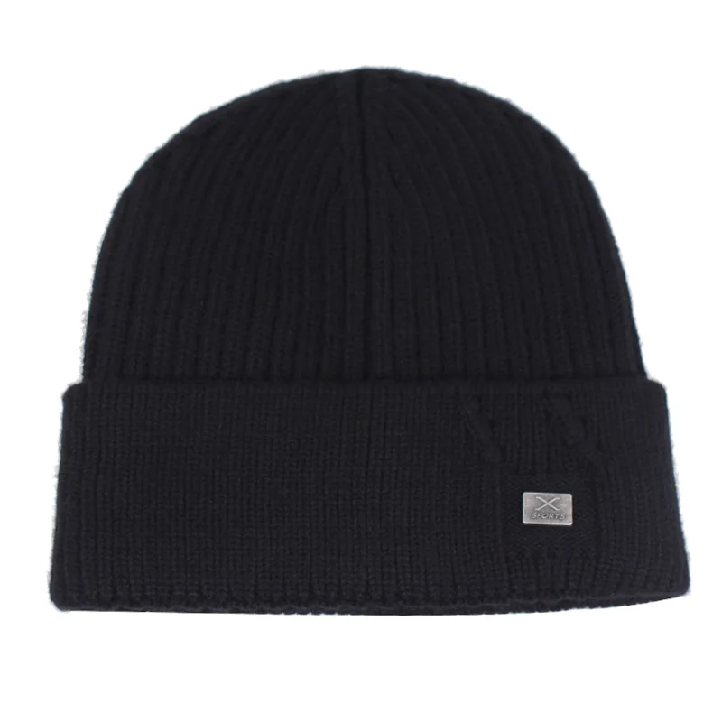 Winter Knitted Hat Skullies Beanies Men 