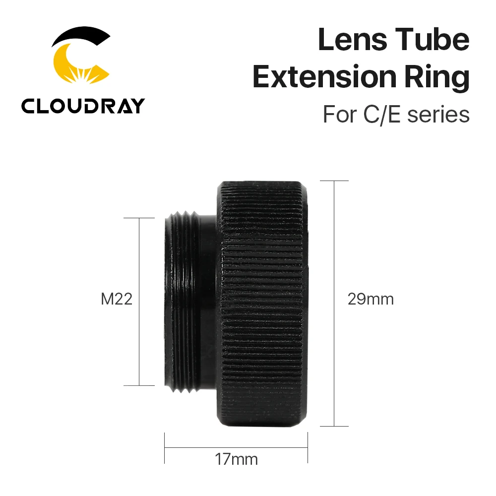 Cloudray E 시리즈 렌즈 튜브 익스텐션 링, CO2 레이저 절단기용, D20, F63.5 mm, 127mm 렌즈용, CO2 O.D.25mm