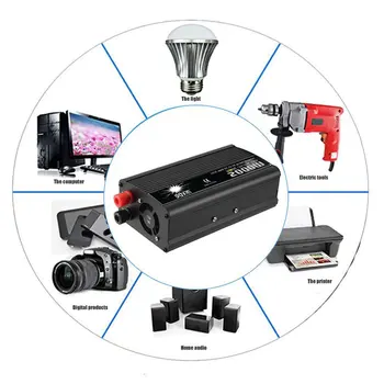 

2000W Car Power Converter 12V DC To AC Car Inverter Aluminum Alloy Transformer Inverter Portable Travel Converter