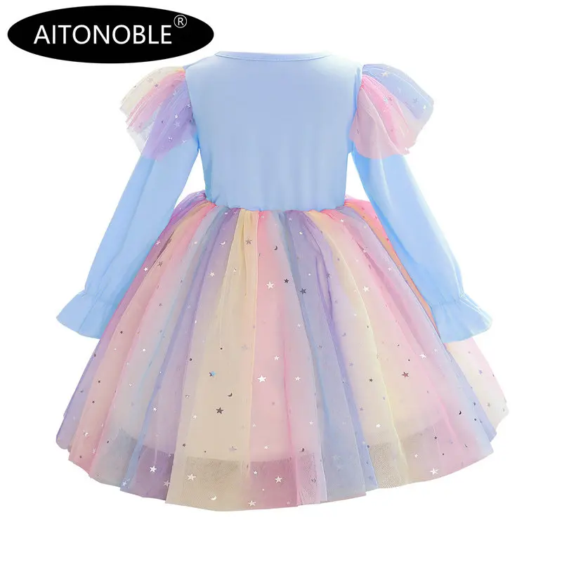Aitonoble Summer New Costume Gilrs Dress Girl's Dress Princess KidsSkirt Cosplay For Girls With a Gift Bag