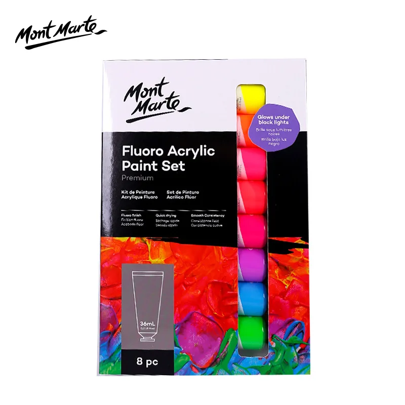 Metal Pearlescent Color Acrylic Paint Set 8Colors 18ml Hand-painted Wall Painting Creation Quick Dry Highly Shaped Acrylic Paint