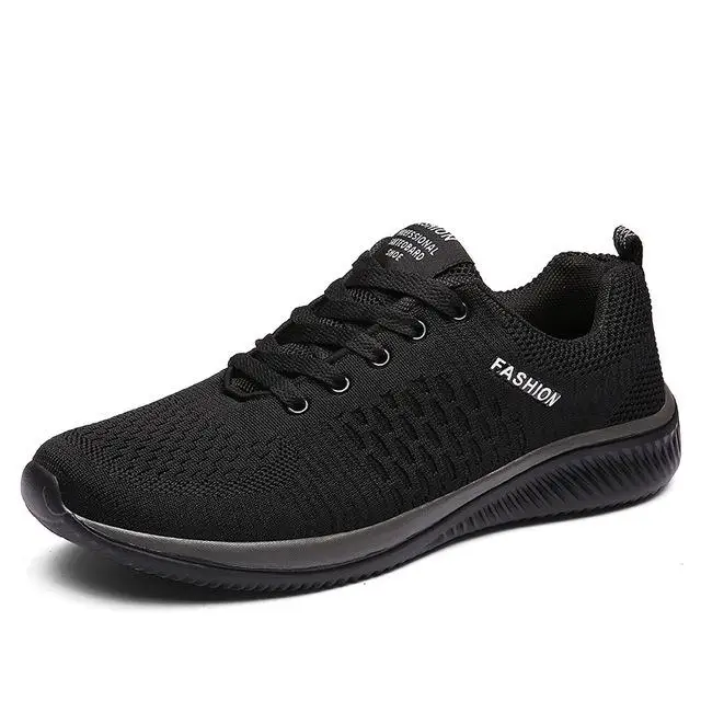 New Mesh Men Casual Shoes Big Size Lace-up Men Shoes Lightweight Comfortable Breathable Walking Sneakers Tenis Feminino Zapatos - Цвет: Темно-серый