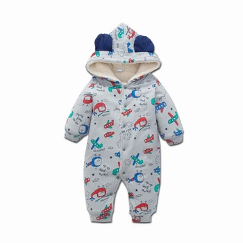 

Winter Baby Romper Warm aircraft Hooded Casual Newborn Boy Girls Overalls Kids Infant 100% Cotton Infant Jumpsuit 0-24M Kids