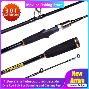 

Mavllos Rapid 1.8m-2.2m Telescopic Casting Spinning Fishing Rod Universal L.W. 5-21g 30T Carbon Telescopic Fishing Rod Pole