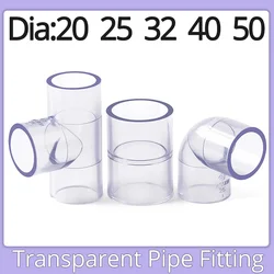 1pcs Transparent Plastic Tee Elbow Equal Straight PVC Tube Joint Pipe Fitting Adapter Water Connector For Garden Irrigation