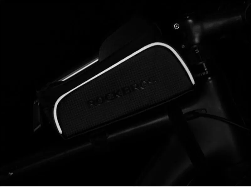 ROCKBROS MTB дорожный велосипед сумка черная водонепроницаемая сумка для велосипеда 6,0 тачскрин Велоспорт Передняя труба сумка чехол для телефона Аксессуары для велосипеда