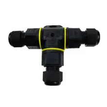 Водонепроницаемый электрические внешней распределительной коробки Кабельный разъем 3 канала 3Pin IP68 втулка ∅ 9/11 мм внешний соединительный кабель с разъемом кабеля с длинными рукавами