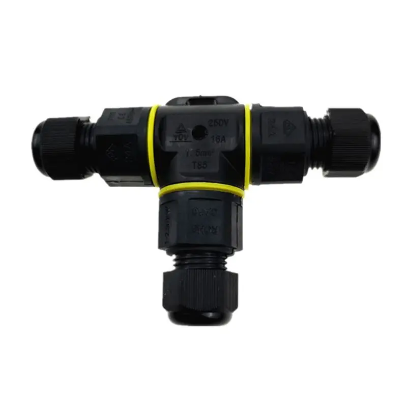 

Waterproof Electrical external Junction Box Cable Connector 3 Channel 3Pin IP68 Bushing ∅ 9/11mm outdoor connector Cable sleeve