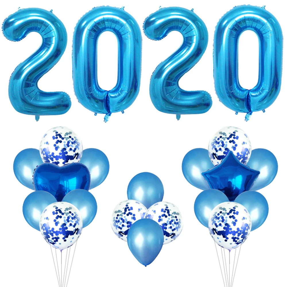 32/40 дюймовые надувные шары из алюминиевой фольги 2020 воздушные с цифрами новым