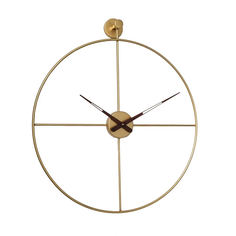 Nordic Wall Creative Hanging Wind Iron Art Metal Wall Watch Restaurant Bedroom Single Ring Wall Clock Home Decoration