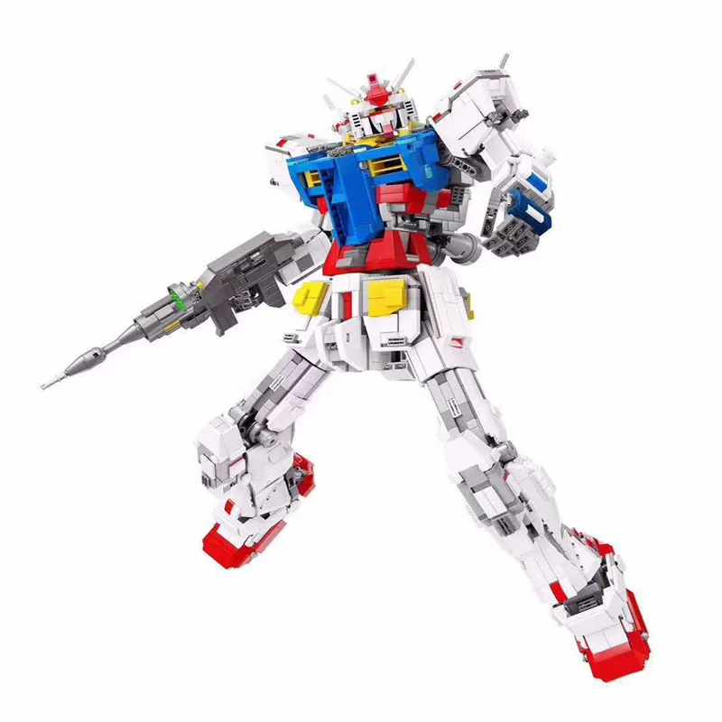 

Robot Block Super Robot War Mecha Classic Gundam Model 18K RX78-2 1:60 3500Pcs Fixed Bracket Building Block Bricks Boy Toys