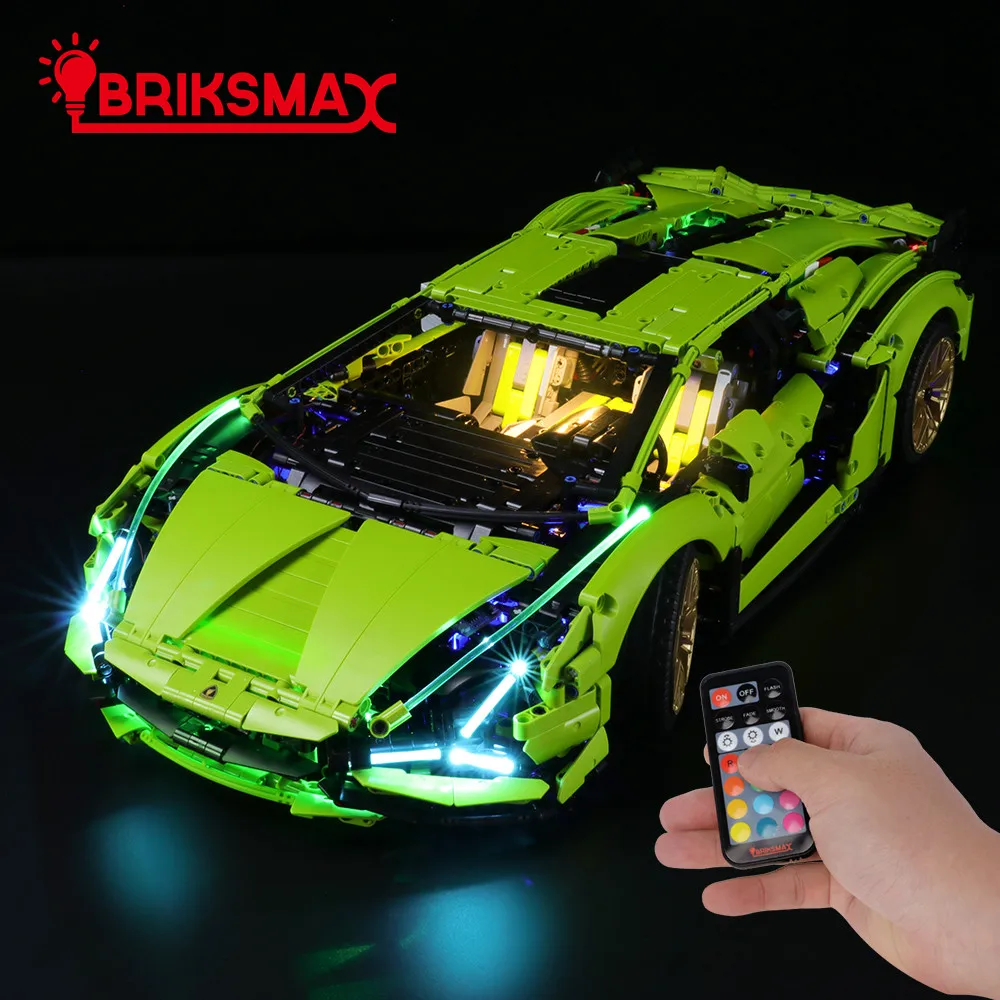 

BriksMax Led Light Kit For 42115 Technic Lambogini SiÃ¡n FKP 37 Toys Building Blocks Model Lighting Set