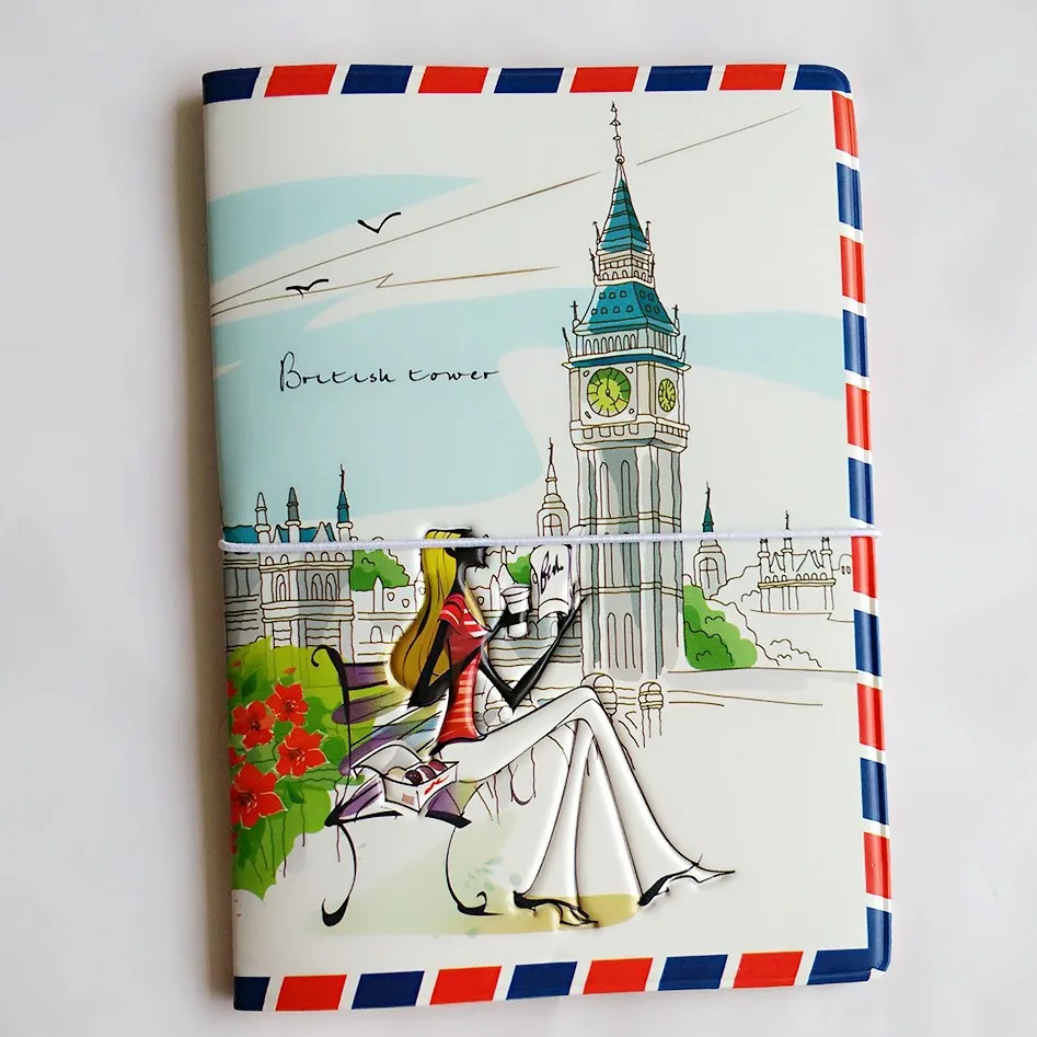 3D Design Vintage World Trip Passport Cover ID Credit Card Bag PVC Leather Passport Holder 14*9.6CM wallet card holder card holder credit card holder passport holder
