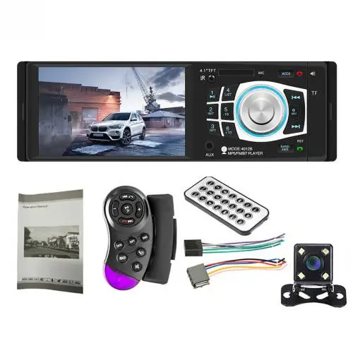 4 LED Rear Camera Автомагнитолы 4012B 4,1 дюймов Bluetooth Сенсорный экран 1 Din автомагнитола стерео FM USB MP5 плеер bluetooth mp5 плеер Автомобильный usb музыкальный - Цвет: 4 LED Rear Camera