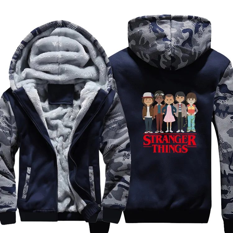 

Stranger Things Fall And Winter Men's Fast Selling Garmented Cotton Garments Hip Hop Mens Hooded Hoody Jackets