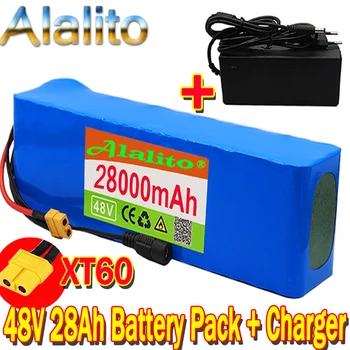 

48V battery 13s3p 28Ah battery pack 1000W high power battery Ebike electric bicycle BMS with xt60 plug +charger