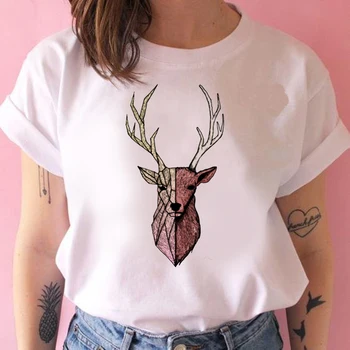 גרפי tees צמרות קריקטורה ראש הדפסת tshirts נשים מצחיק t חולצה לבן חולצות מקרית קצר Camisetas Mujer _ חולצה