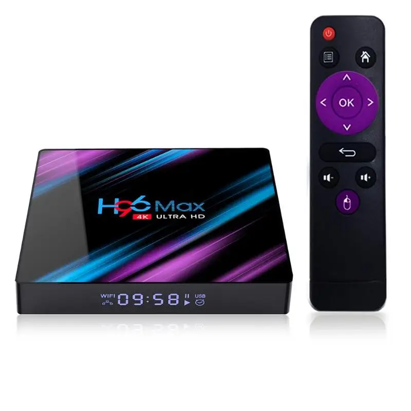 Тв приставка H96 Max-3318 Android приставка 4G и 64G поддержка медиа музыки формат фото RK3328 четырехъядерный wifi BT4.0
