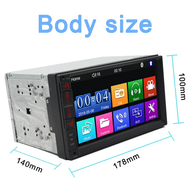 Universal 2 Din HD 7 Inch Press Sn MP4/MP5 Car
