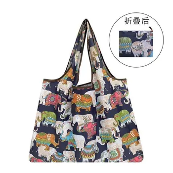 

Reusable Eco-Friendly Foldable Shopping Bags Small Size Premium Quality Slight Duty Folding Tote Bag With Handle shopping bags