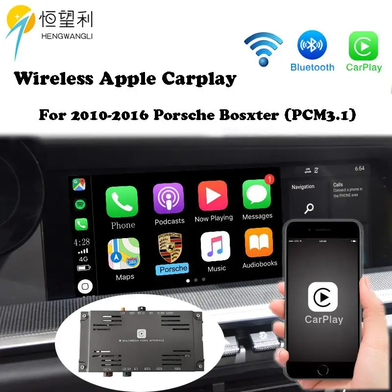 Оптовая продажа OEM беспроводной Apple CarPlay для Porsche PCM 3 1 Android Авто Cayenne Macan Boxster 718 991 911