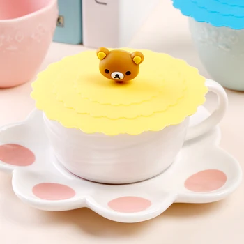 

Kawaii Bow Silicone Lid Thermal Insulation Cup Cover Dustproof Reusable Cup Seal Cover