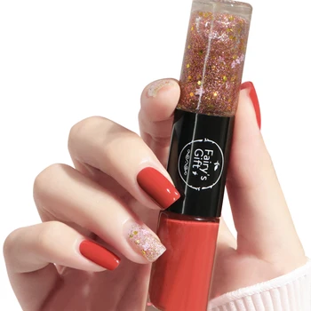 

1 Pcs Double-Head Nail Polish Portable Free Baking Long-lasting Quick-drying Waterproof Sequin Nail Lacqure