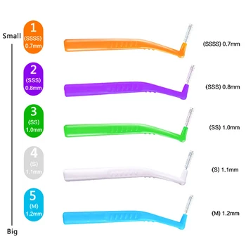 

10Pcs Push-Pull Interdental Brush Oral Care Teeth Whitening Dental Tooth Pick Tooth Orthodontic Toothpick Tooth Brush Floss