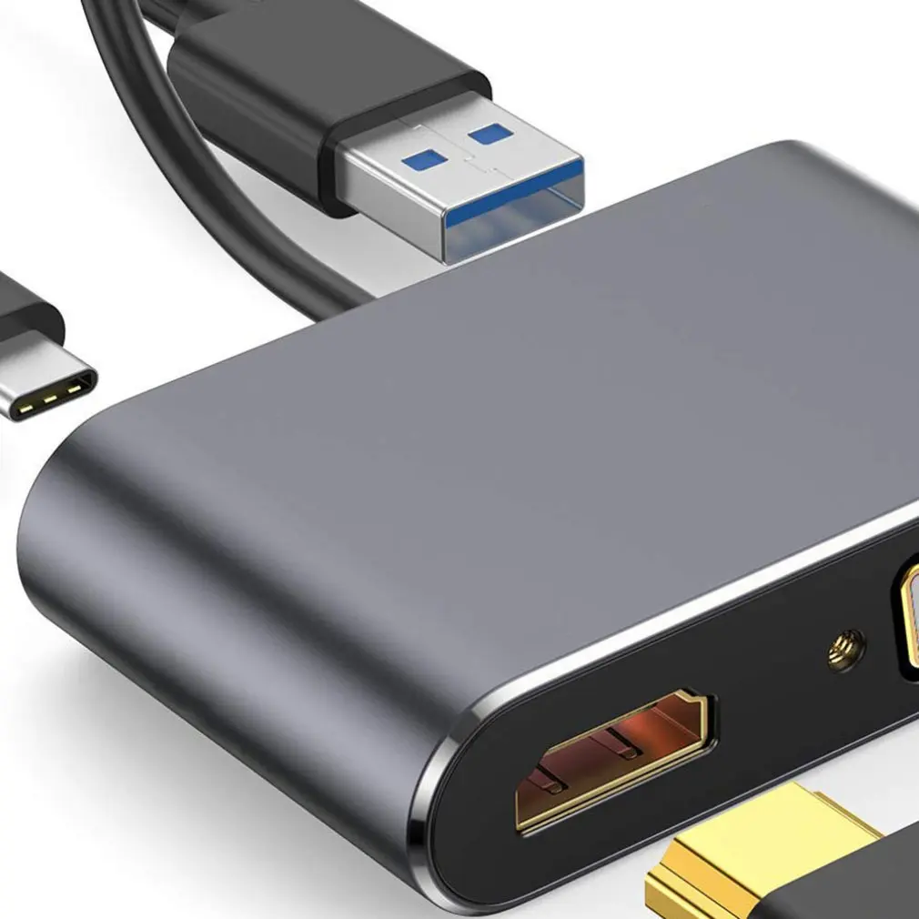 Type c to HDMI Female Four in one Transfer Cable Type C Turn 4k 30HZ HD 5